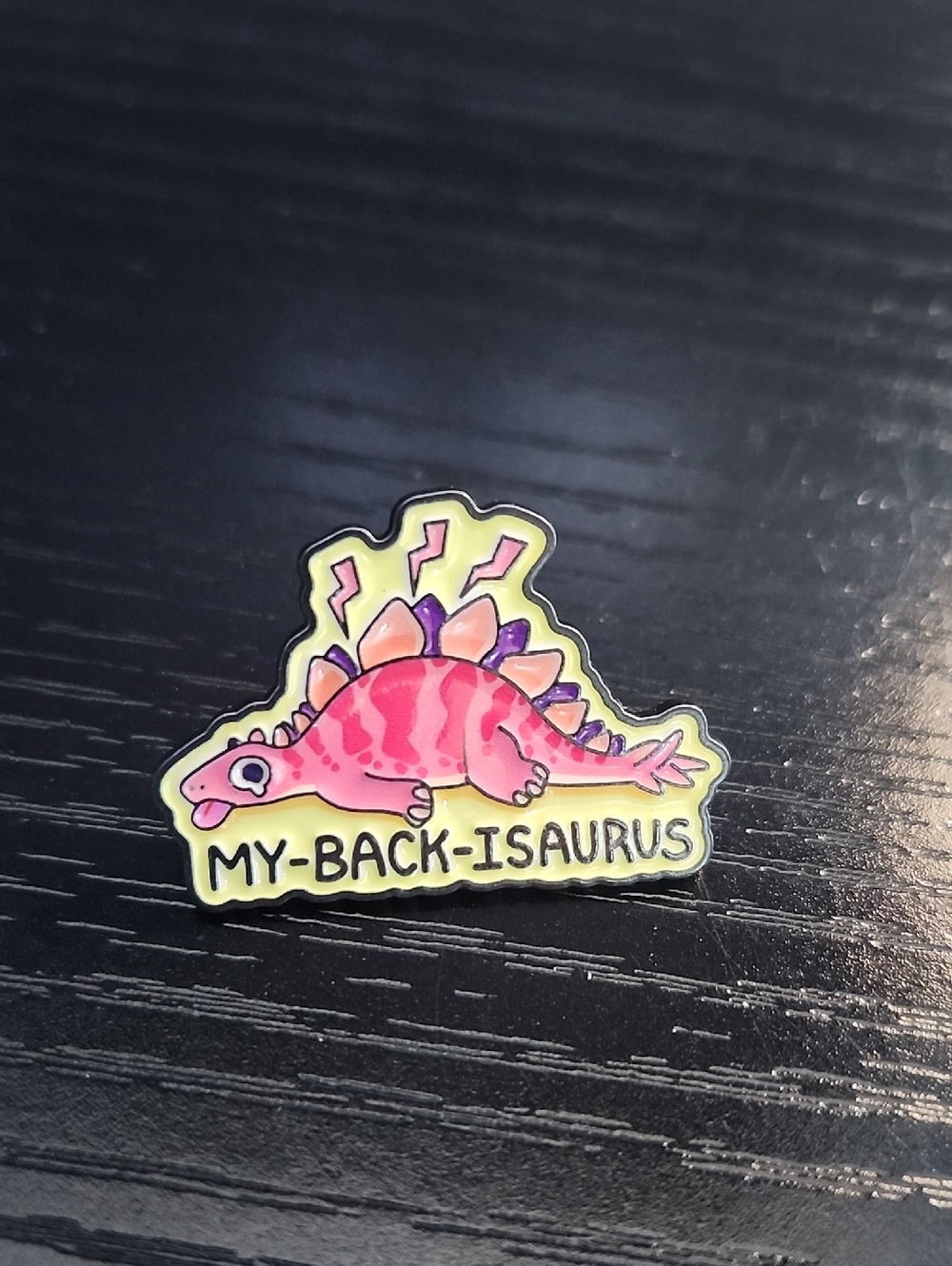 Pink My-Back-Isaurus Enamel Brooch - Women Jewelry Brooches